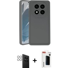 Cepte Toptan Redmi Note 14 Pro 4g Yankı Yansıma Özel Seri - Şeffaf Hayalet Polymer Nano Ekran Koruyucu + Gümüş Pvd Metal Kamera Lens