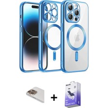 Cepte Toptan iPhone 13 Pro Max Nova Işık Özel Seri - Siyah Bilvis 5in1 5d Magic Hayalet Cam Ekran Koruyucu + Gold Pers Alüminyum Kamera Lens