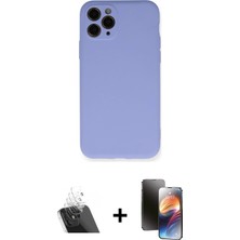 Cepte Toptan iPhone 11 Pro Ahenk Serisi - Siyah 3D Antistatik Mat Seramik Nano Ekran Koruyucu + Şeffaf Kamera Lens Koruma Cam