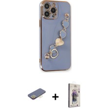 Cepte Toptan iPhone 13 Pro Max Nova Işık Prime - Siyah Bilvis 3D Cam Ekran Koruyucu + Sarı Renkli Kamera Lens Koruma Cam