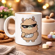 Cool Alpaka Tasarımlı Porselen Kupa Model 92 – Eğlenceli, Havalı Enerjik Kahve Kupası