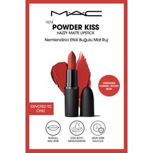 M.A.C Powder Kiss Hazy Matte Lipstick Nemlendirici Etkili Buğulu Mat Ruj - Devoted To Chili