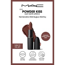 M.A.C Powder Kiss Hazy Matte Lipstick Nemlendirici Etkili Buğulu Mat Ruj - Turn To The Left