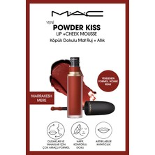M.A.C Powder Kiss Lip & Cheek Mousse Dudak ve Yanaklar için Buğulu Mat Ruj - Marrakesh-Mere
