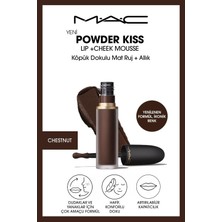 M.A.C Powder Kiss Lip & Cheek Mousse Dudak ve Yanaklar için Hafif Yapılı Buğulu Mat Ruj - Chestnut