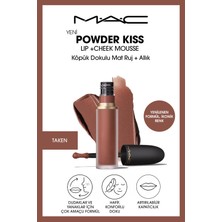 M.A.C Powder Kiss Lip & Cheek Mousse Dudak ve Yanaklar için Hafif Yapılı Buğulu Mat Ruj - Taken
