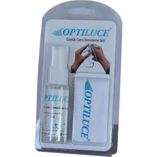 Optiluce Antistatik Gözlük Temizleme Solüsyonu Sprey Set Şeffaf Renkli Kullanım İçin Uygun