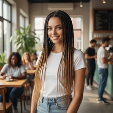 Nerm Afrika Örgüsü ve Rasta Için Sen Ombreli / Siyah / Karamel