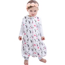 Enhitbaby Çocuk Bebek Uyku Tulumu Müslin Pembe - Beyaz 0,5 tog Rahat Kullanım Özellikli