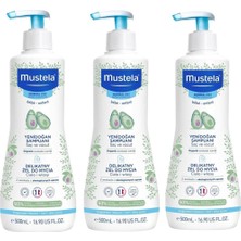 Mustela 3 Kutu Yenidoğan Şampuanı 500 ml Göz Yakmayan Formül ile Hassas Ciltlere Özel