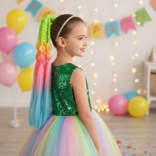 Nerm Bn ve Düz Salaş Örgülü Lastikli At Kuyruğu / ACM07