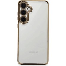 Erdo Ticaret Buğz Samsung Galaxy S24 Fe Kılıf Razer Lensli Silikon - Gold