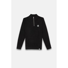 Azteca Supersoft Quarter-Zip Sweatshirt - Siyah