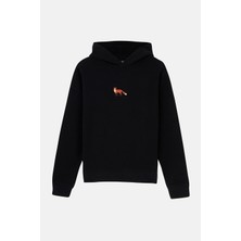Reflect Studio Kızıl Tilki Supersoft Hoodie - Siyah