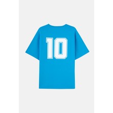 Number 10 Oversize T-Shirt - Mavi