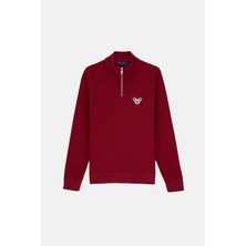 Reflect Studio Koala Supersoft Quarter-Zip Sweatshirt - Bordo