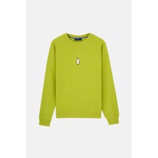 Reflect Studio Imparator Penguen Supersoft Sweatshirt - Fıstık Yeşili