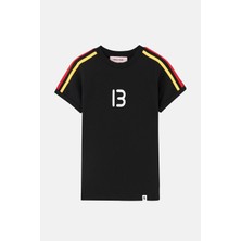 Almanya 13 Çocuk T-Shirt -Siyah