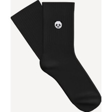 Reflect Studio Panda Ince Havlu Çorap - Siyah