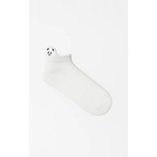 Panda Pull Çorap - Beyaz