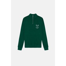 Socrates Tennis Club Supersoft Quarter-Zip Sweatshirt - Nefti Yeşil