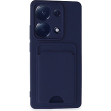 Erdo Ticaret Buğz Xiaomi Redmi Note 13 Pro 4g Kılıf Kelvin Kartvizitli Silikon - Lacivert
