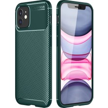 Erdo Ticaret Buğz Iphone 12 Mini Kılıf Auto Focus Karbon Kapak - Yeşil