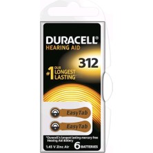  312 numara düğme kulaklık pili (6 lı paket)