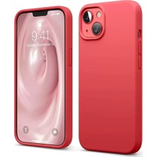 Olinea Iphone 14 Kılıf First Silikon - Kırmızı
