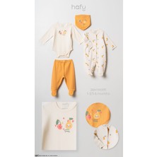 Hafy Baby 5'li, Meyve Desenli, Kız Bebek Yenidoğan Hastane Çıkışı Seti