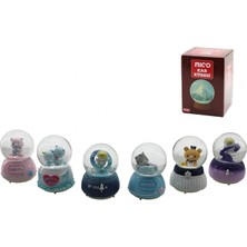 MiraLive Orta Boy - 8cm Pilli - Işıklı Müzikli Kar Küresi Cam Hayvan Figürlü - Desen Mix Renkli Herhangi Bir Tanesi Gönderilir (4887)