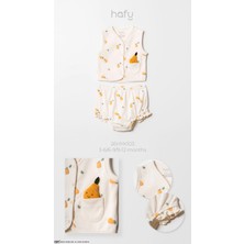 Hafy Baby Armut Desenli Kız Bebek 2'li Takım - Yelek ve Fırfırlı Külot Set