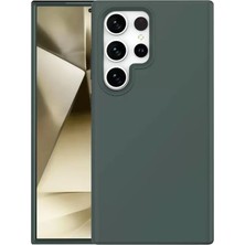 Senka Mey Ithalat® Samsung Galaxy S24 Ultra Kılıf First Silikon - Koyu Yeşil