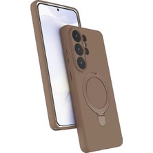 Dimeles Mey Ithalat®  Samsung Galaxy S26 Ultra Regal Magsafe Standlı Kapak - Çöl Titanyum