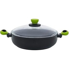 Uravas Store Leggno Colorgy Titanium 28CM Sığ Tencere/yeşil