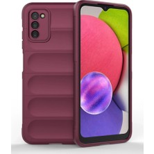 Erdo Ticaret Buğz Samsung Galaxy A03S Kılıf Optimum Silikon - Bordo