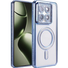 Erdo Ticaret Buğz Xiaomi Mi 14T Pro Joke Simli Magneticsafe Kılıf - Mavi