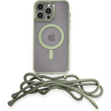 Erdo Ticaret Buğz Iphone 14 Pro Max Kılıf Divo Lazer Askılı Magsafe Kapak - Koyu Yeşil