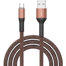 Lucatech Oppo Uyumlu Type-C 2.4 A Hızlı Şarj ve Data Kablosu 1 mt Örgü Tip Dayanıklı Kırılmaz Kablo