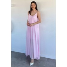Gülseli Kadın Ayarlanabilir Askılı Elbise P-00020974