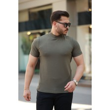 Ulak Hand Mader Ulak Handmader Erkek Yarım Balıkçı Yaka Kısa Kollu T-Shirt