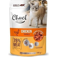 Uravas Store Chuck Pouches, Yetişkin, Tavuklu 100 gr x 24 Adet