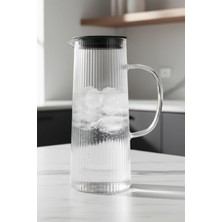 İpek Porselen Pinterest Model Şık Tasarım  Borosilikat Cam Sürahi 1.3 Litre