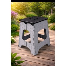 Mb Plas Katlanır Tabure  Büyük Boy Gri