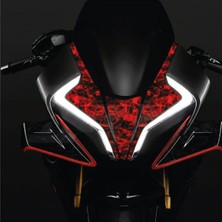 Kaplama Merkezi Cfmoto 450SR Ön Kafa Kırmızı Duman Stıcker Etiket Modeli Kaplama
