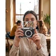 Savarga 48 Mp Kompakt Dijital Kamera 4K Video 8x Zoom ve Flip Ekran Selfie Vlog Uyumlu