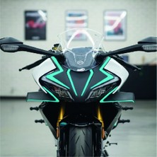 Kaplama Merkezi Cfmoto 450SR Sticker Ön Kafa Dörtlü Etiket Modeli