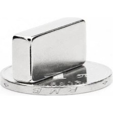 urfakent bilişim ve medya danışmanlık 50 Adet 20X10X5 mm Neodyum Magnet N35 Güçlü Mıknatıs Köşeli ve Dayanıklı Nikel Kaplama