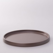 Selim Victoria Yuvarlak Tepsi Taupe