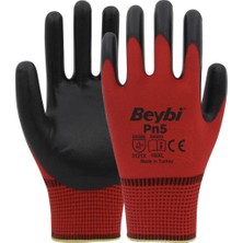 Beybi Nitril Pmk Pn5 Kırmzı Siyah 9 Beden Eldiven (12 Li Paket)